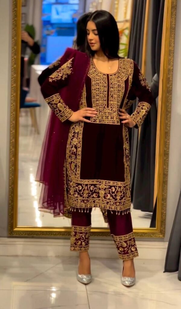 Launching New Designer Party Wear Look Top-Dupatta and Fully Stiched Bottom - Image 8