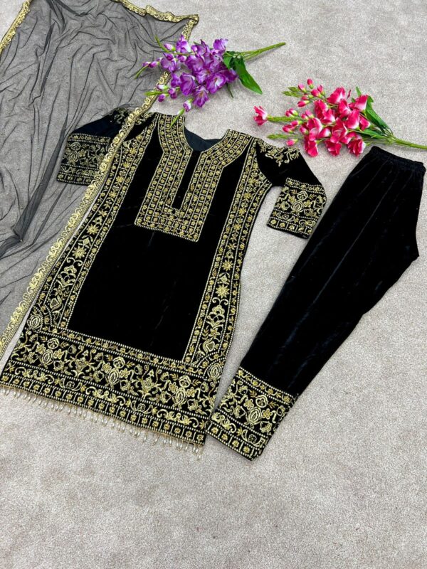 Launching New Designer Party Wear Look Top-Dupatta and Fully Stiched Bottom - Image 4