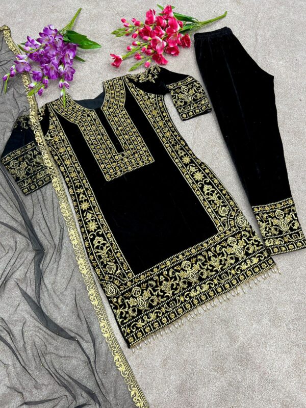 Launching New Designer Party Wear Look Top-Dupatta and Fully Stiched Bottom - Image 3