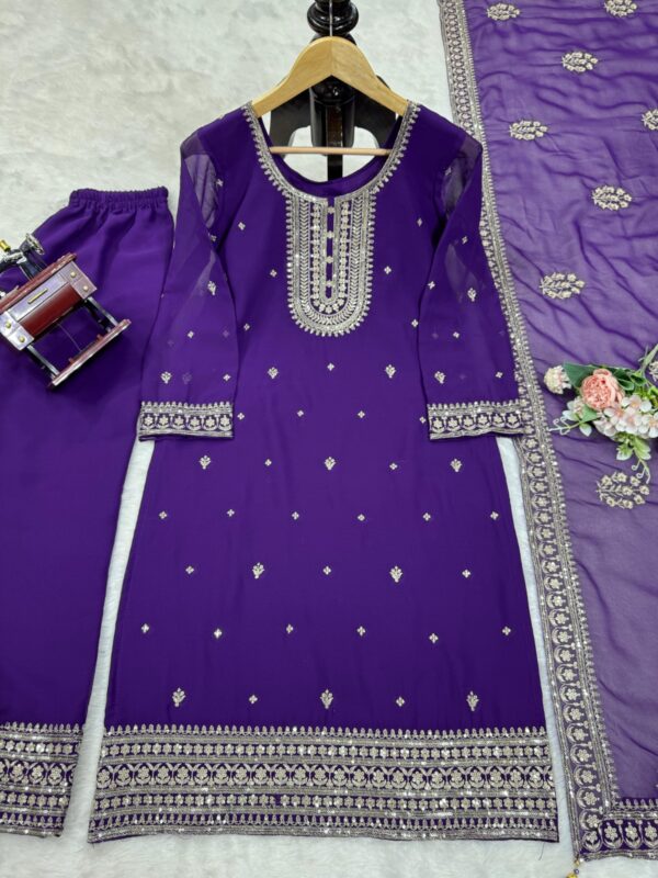 Designer Ready made Suit on Faux Georgette fabric - Image 4