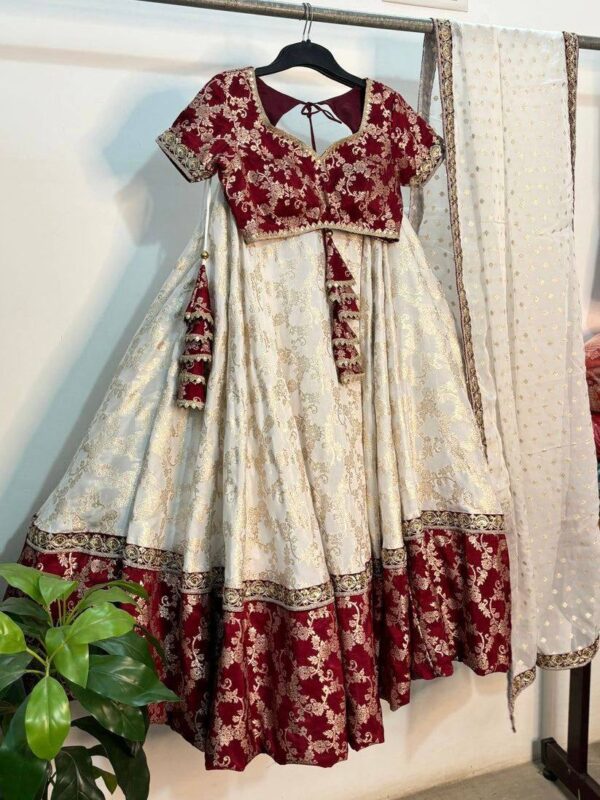 Wedding Special Semi Stitched Jequrd and Codeing with Sequence Work Lehenga. - Image 7