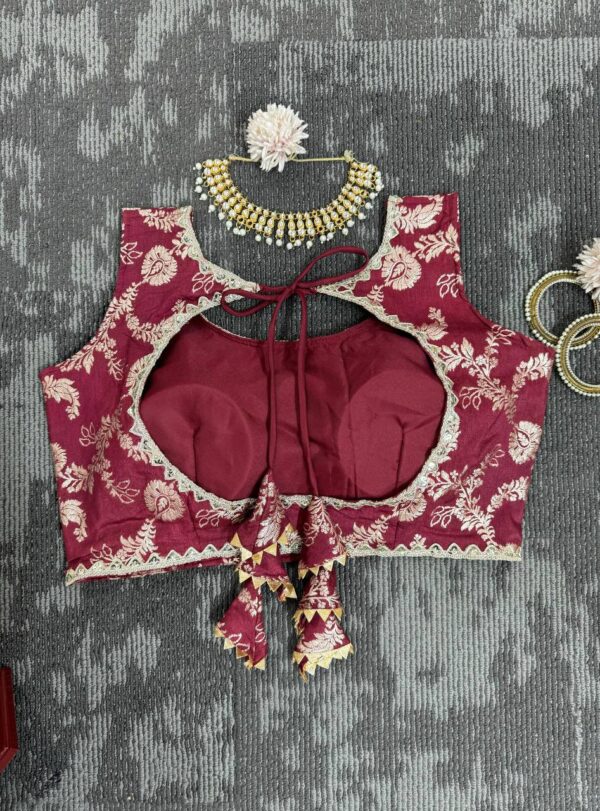 Wedding Special Semi Stitched Jequrd and Codeing with Sequence Work Lehenga. - Image 2
