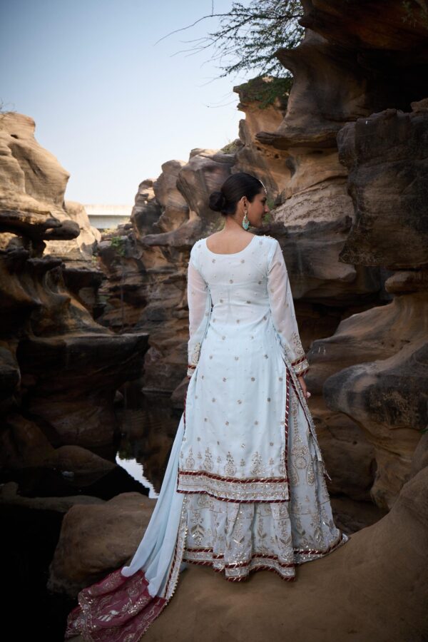 Ready made Sharara Suit with Dupatta with Sequence work. - Image 3