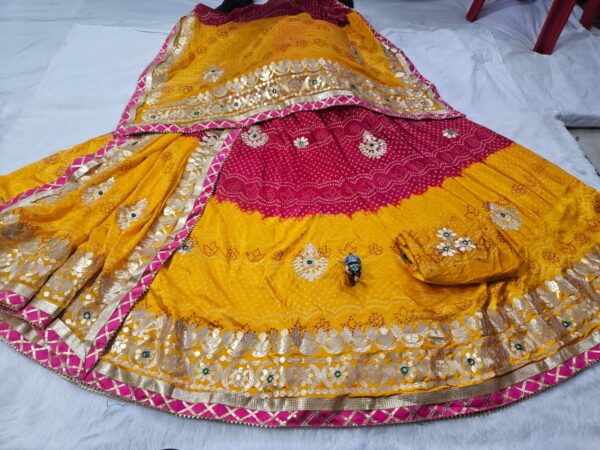 Newly launched heavy Fully stitched satan lehenga set with dupatta. - Image 8