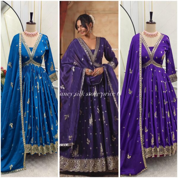 Ready To Wear Fully Stitched Aliya-Cut Gown with Pant and Dupatta. - Image 8