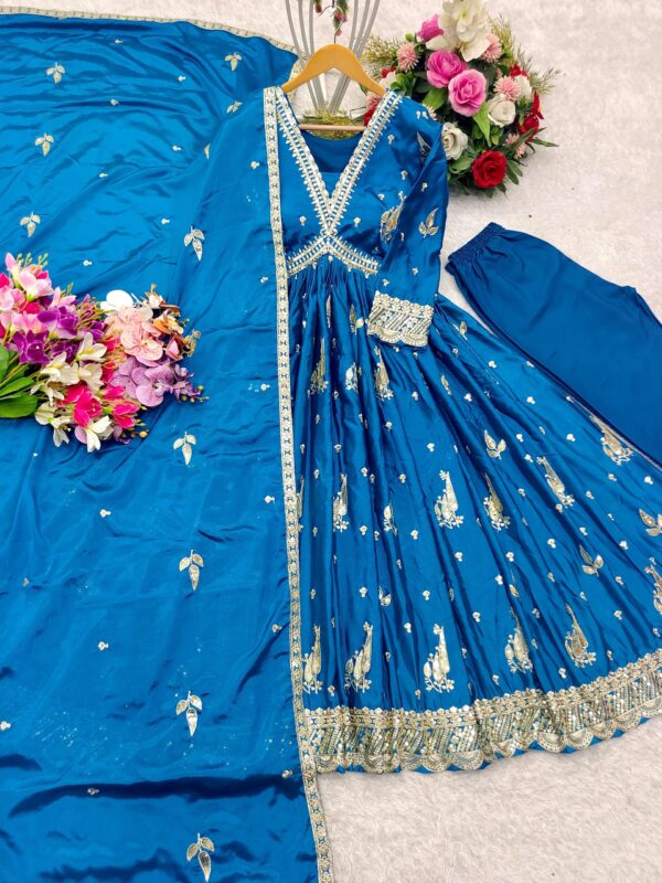 Ready To Wear Fully Stitched Aliya-Cut Gown with Pant and Dupatta. - Image 6