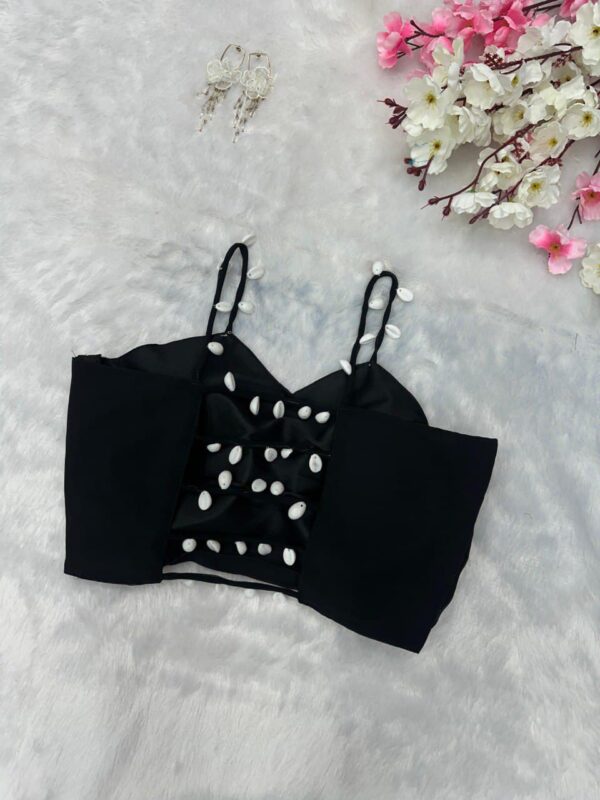 Ready made Party Wear Drape Skirt with choli and Shrug. - Image 7