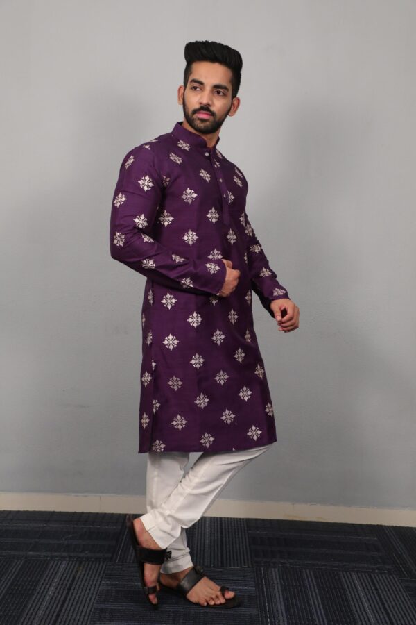 TRADITIONAL MEN'S KURTA WITH PAJAMA. - Image 7