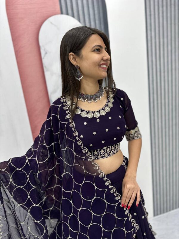 Wedding Special Heavy Embroidery Lehenga - Image 8