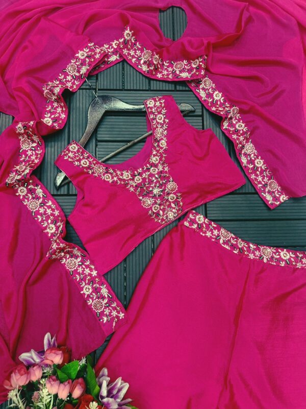 Party Wear Fully stitched Shrug lehenga - Image 3