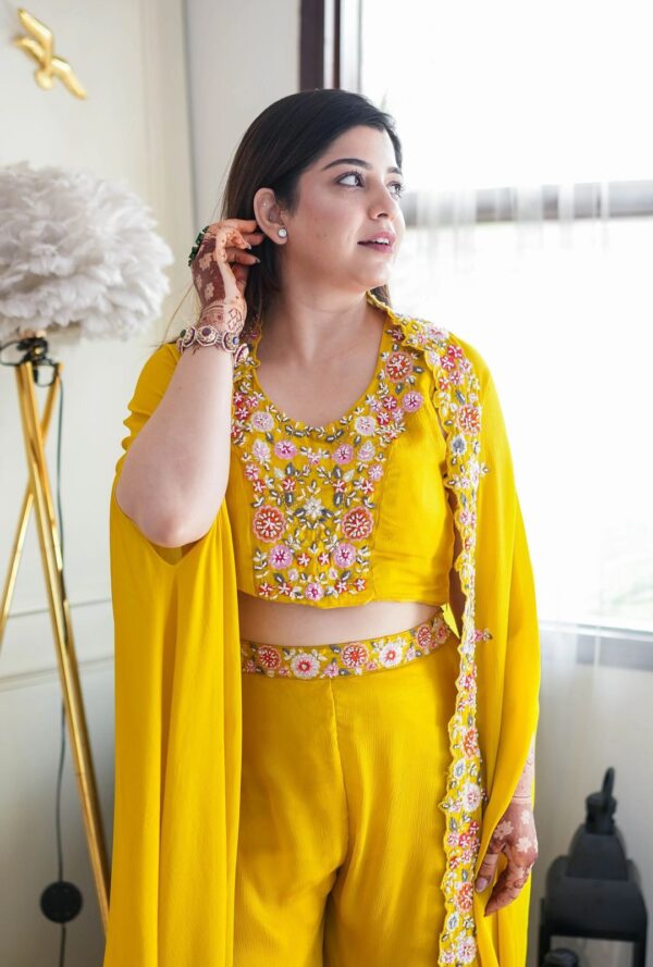 Party Wear Fully stitched Shrug lehenga - Image 10
