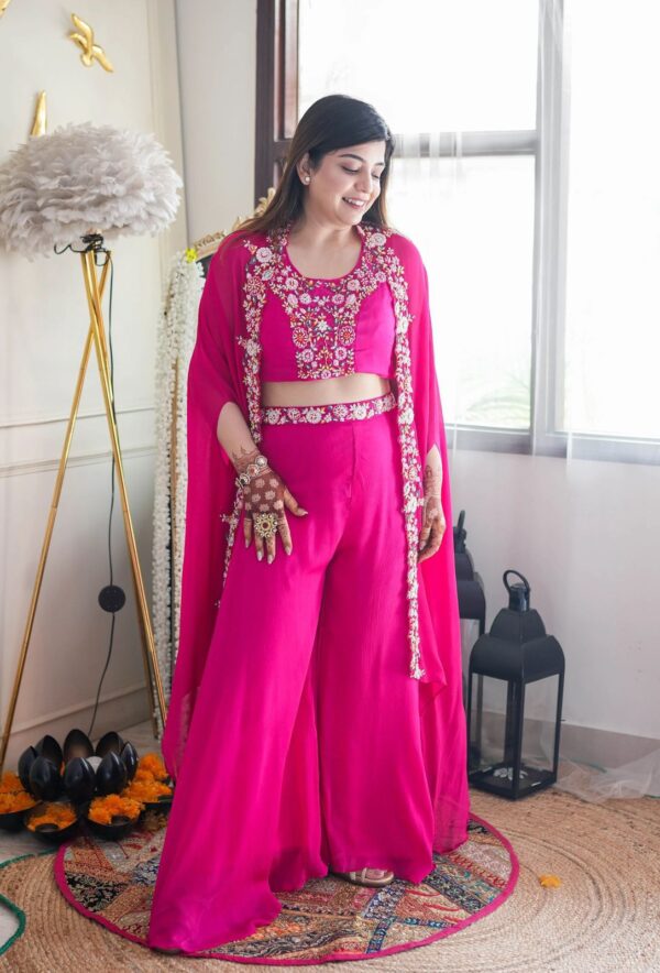 Party Wear Fully stitched Shrug lehenga - Image 2