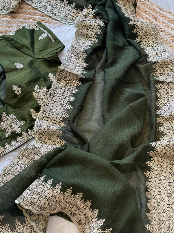 Premium chiffon Work saree - Image 3