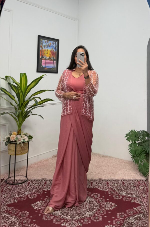 READY TO WEAR DRAPE SAREE - Image 6