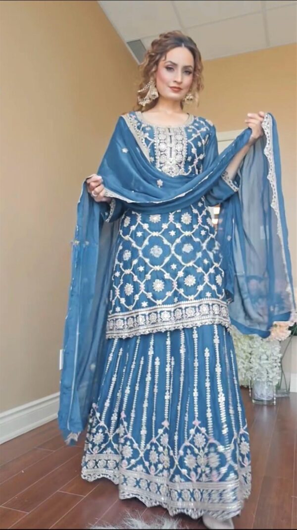 Kurti with Plazzo and Dupatta Set