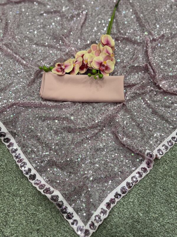 Bollywood Sequins Design Saree - Image 6