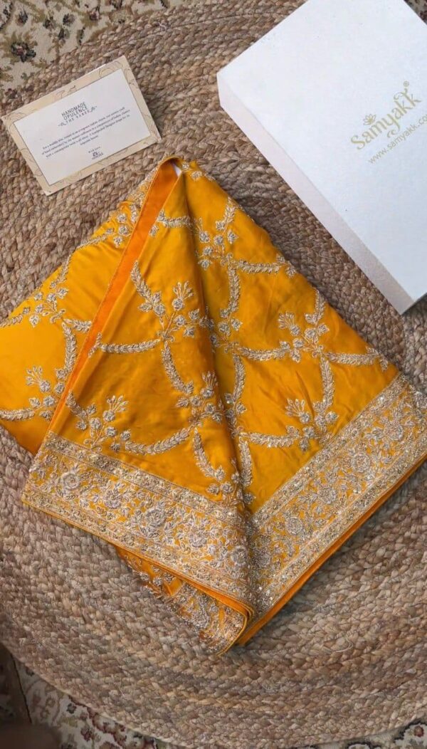 Designer Japan Satin Silk Saree - Image 6