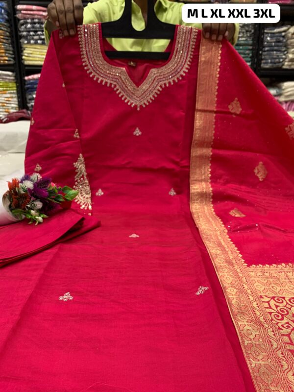 Fully Stitched Heavy Embroidered Suit - Image 2