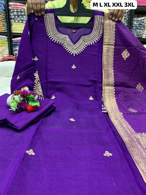 Fully Stitched Heavy Embroidered Suit - Image 7