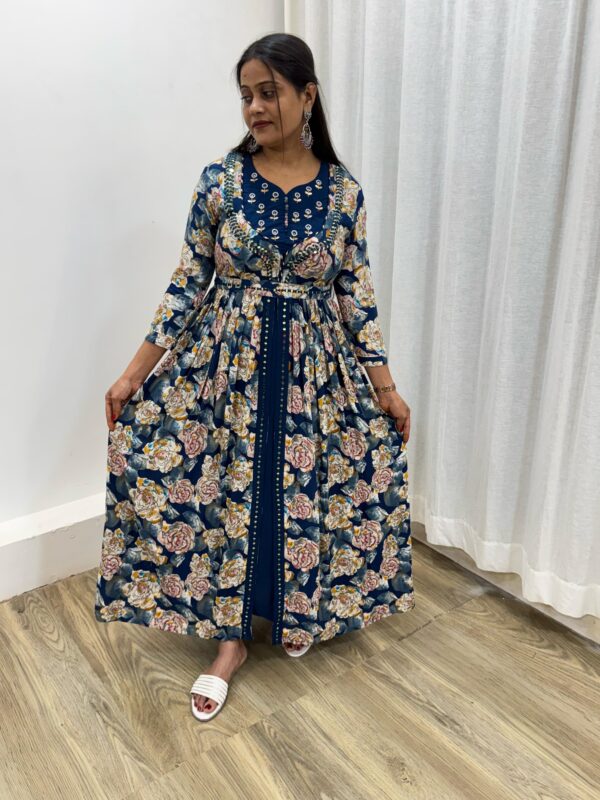 Party Wear Handwork Gown - Image 4