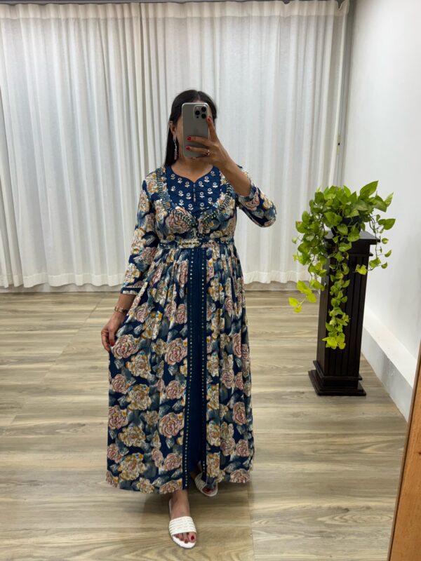 Party Wear Handwork Gown - Image 6