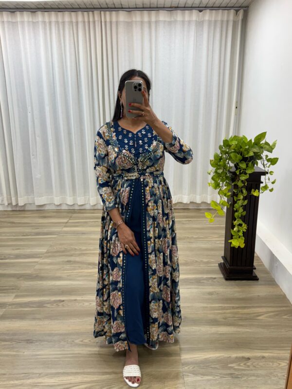 Party Wear Handwork Gown - Image 7