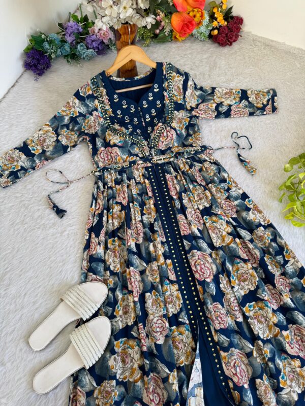 Party Wear Handwork Gown - Image 2