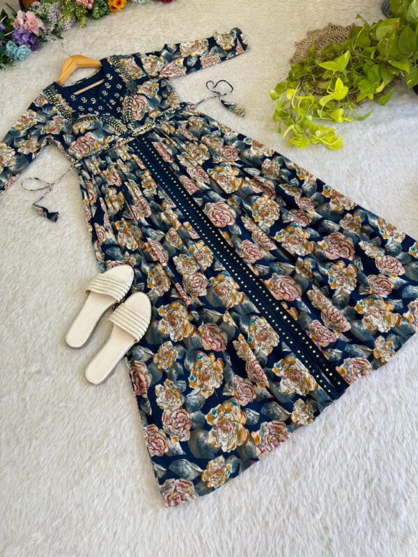 Party Wear Handwork Gown - Image 3