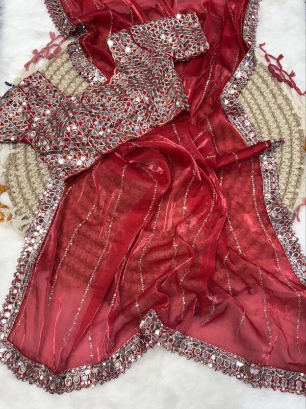 Block Buster Mirror Design Saree