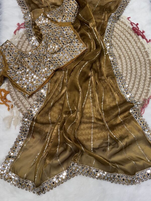 Block Buster Mirror Design Saree - Image 6