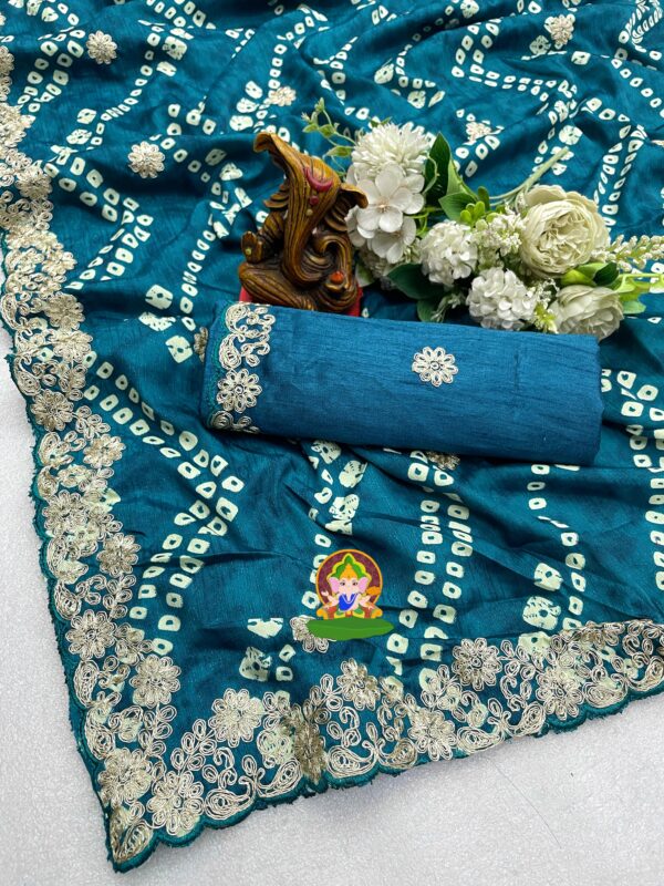 BANDHANI PRINT SAREE - Image 7