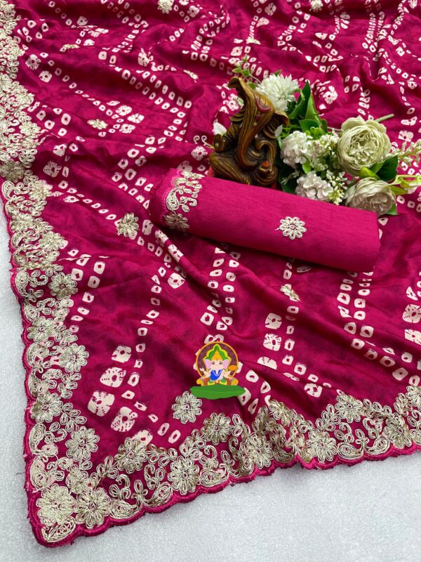 BANDHANI PRINT SAREE - Image 2