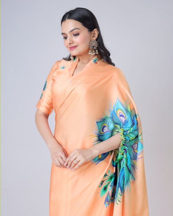 Designer Freehand Saree  - Image 2