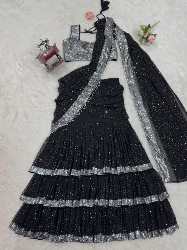 Lehenga Saree with Blouse - Image 9