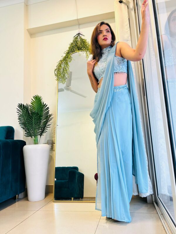 READY TO WEAR DRAPE SAREE - Image 7