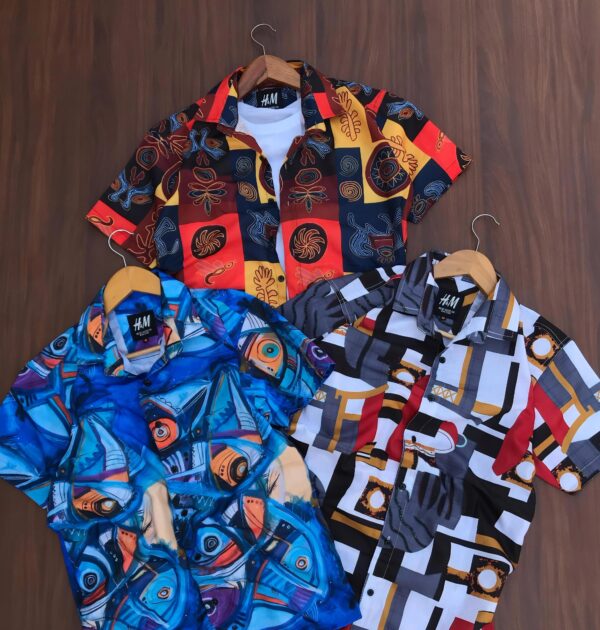 H&M Rayon Cotton Print Shirt 