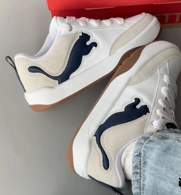 PUMA PARK LIFESTYLE WHITE NAVY - Image 4