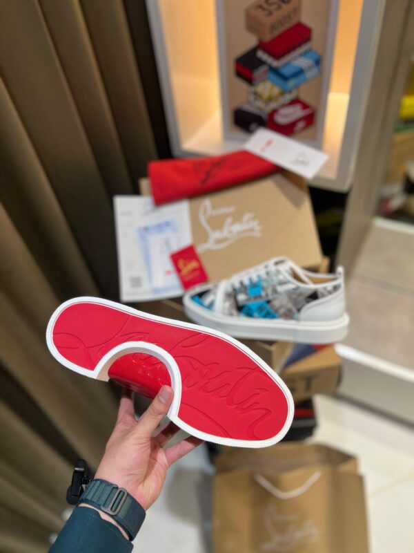 Christian Louboutin Vieira Print Louis Junior Sneaker  - Image 3