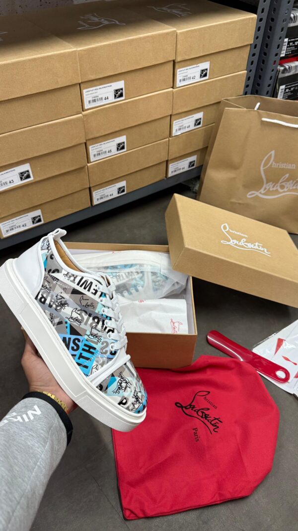 Christian Louboutin Vieira Print Louis Junior Sneaker  - Image 4