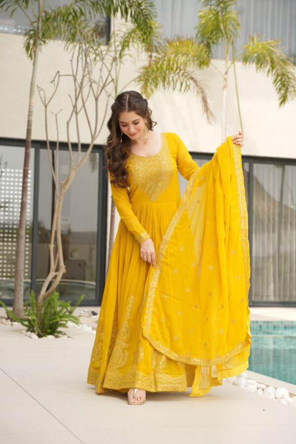 Wedding Season Zari Work Gown