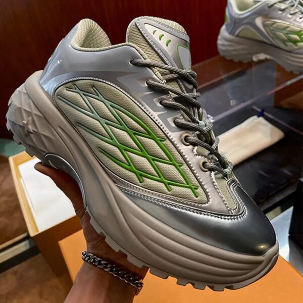 Louis Vuitton LV Discovery Lace Up Silver Green 