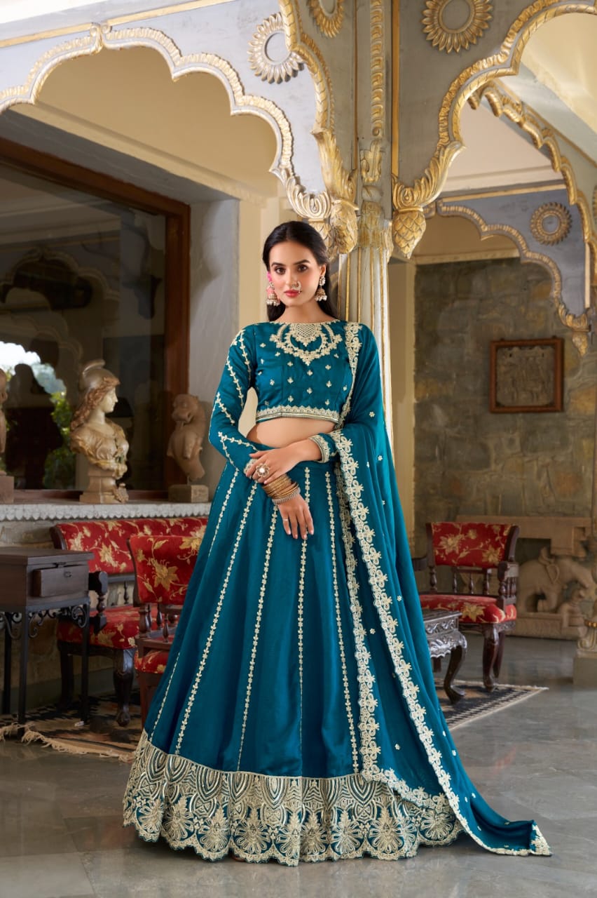 Firozi Elegance Lehenga