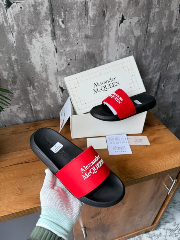 Alexander MCQueen Pool Slide Black/Red - Image 3