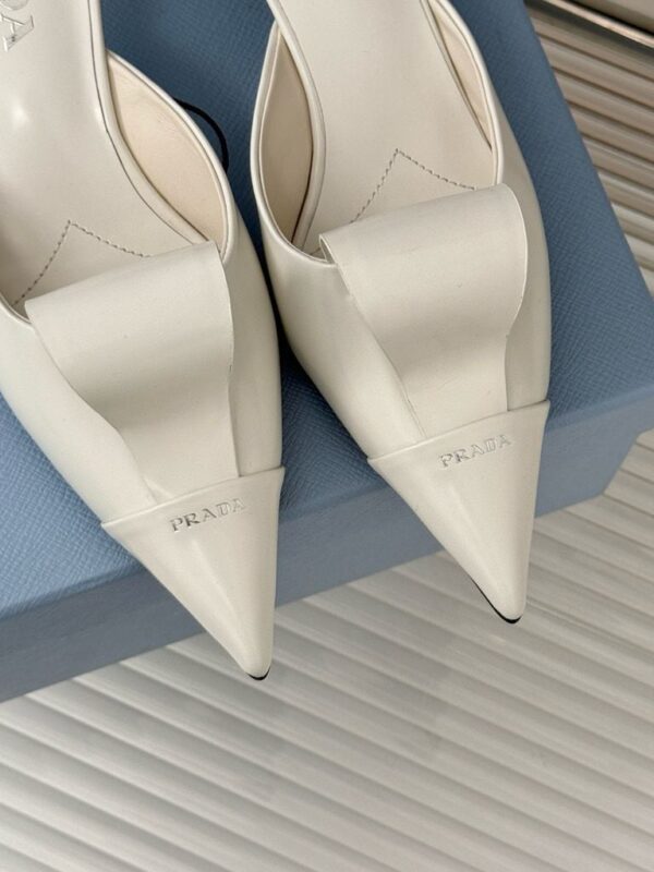 Prada Brushed Black Heel Mule - Image 2