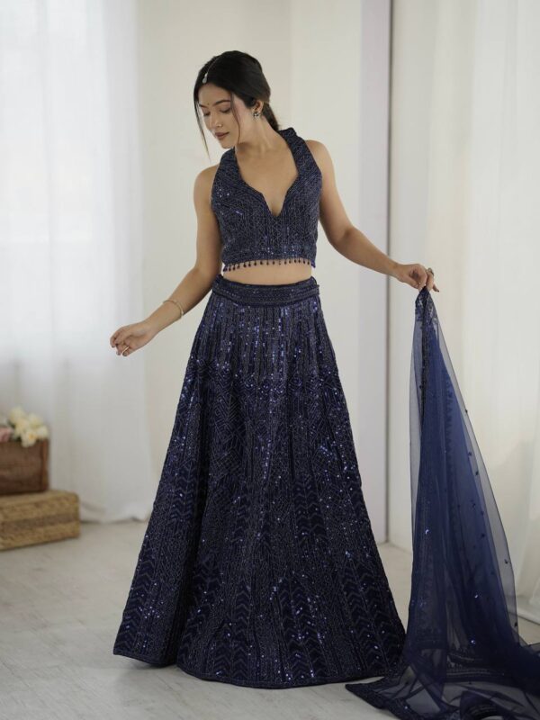 Wedding Special Sequins Work Lehenga - Image 3