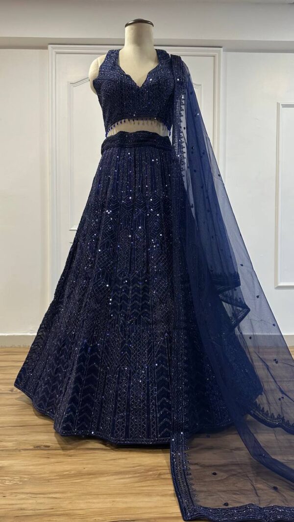 Wedding Special Sequins Work Lehenga - Image 4