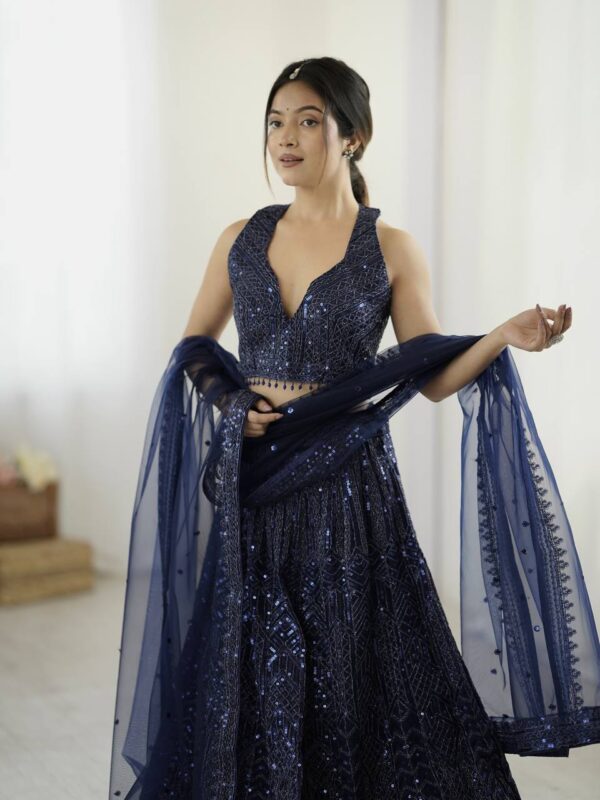 Wedding Special Sequins Work Lehenga - Image 2