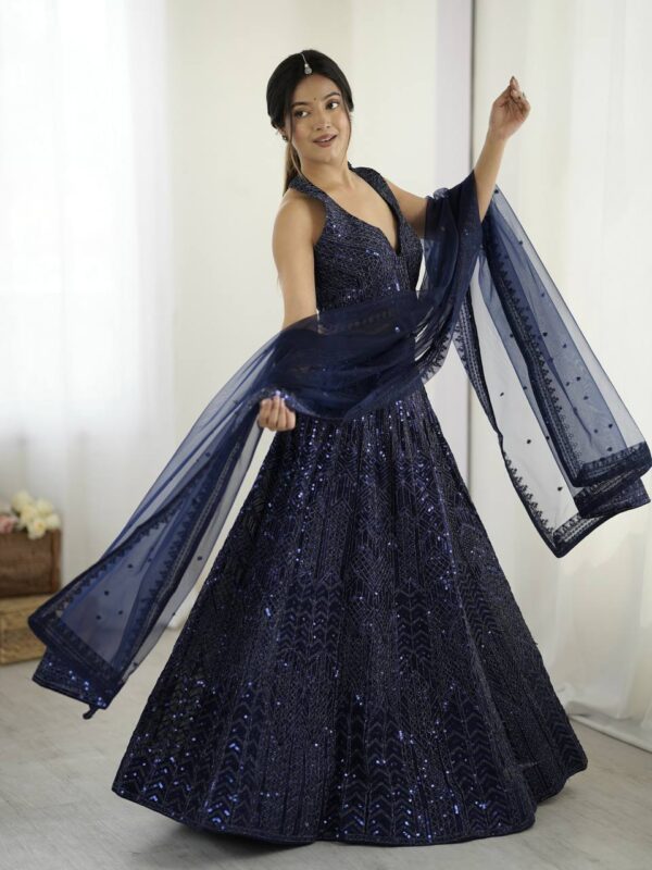 Wedding Special Sequins Work Lehenga - Image 7