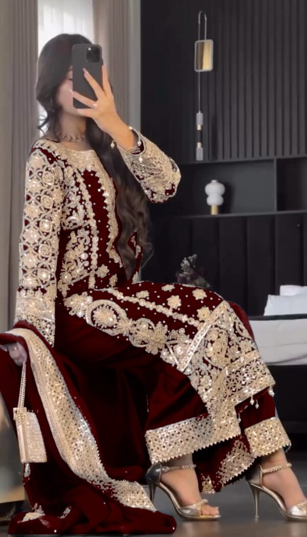 Fully Stitched Heavy Embroidery Salwar Suit - Image 6