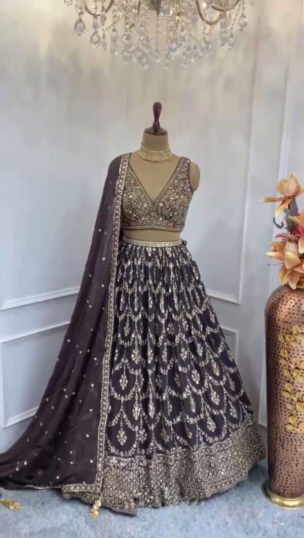 Designer Faux Georgette Lehenga - Image 2